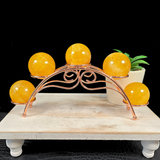 Rose Gold 5 Sphere Arch Metal Stand