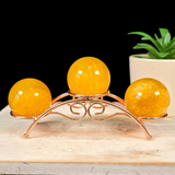 Rose Gold 3 Sphere Arch Metal Stand