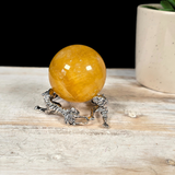 Silver Tiger Metal Sphere Stand
