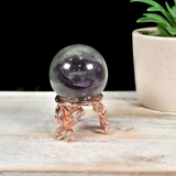 Rose Gold Butterfly Metal Sphere Stand