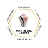 6mm Pink Zebra Jasper Gemstone Bracelet