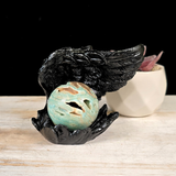 Black Open Wing Sphere Stand/Trinket Dish 
