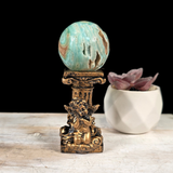 Bronze Cherub Sphere Stand 