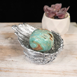 Silver Angel Wing Sphere Stand/Trinket Dish 