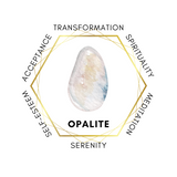 Opalite Heart Shape Worry Stone (Thumb Stone)