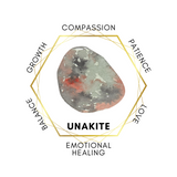 4cm Gemstone Mushroom - Unakite