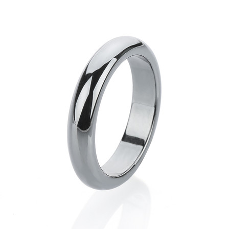 Hematite Ring - Thin Curved