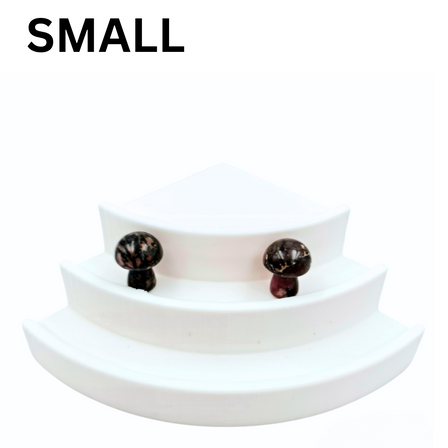 Small Corner Mushroom Display Stand - White