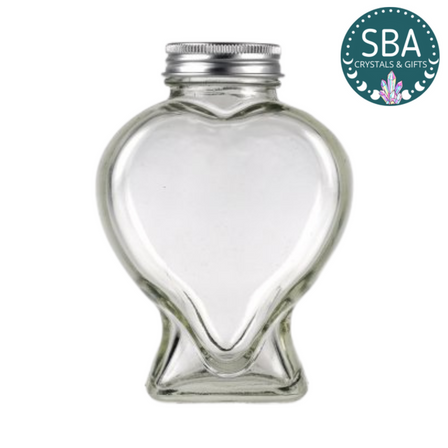 Large 225ml Heart Glass Jar 