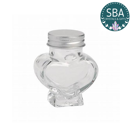 Small 60ml Heart Glass Jar 