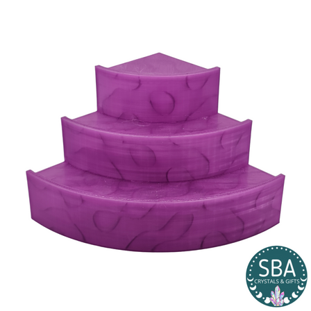 Large Gemstone Corner Display Stand - Purple