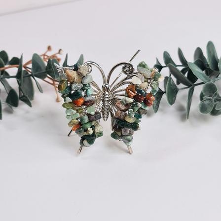 Gemstone Butterfly - Ocean Jasper