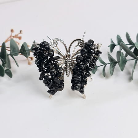 Gemstone Butterfly - Obsidian