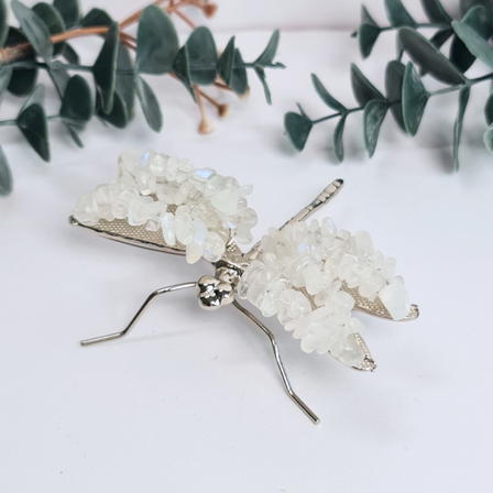 Gemstone Dragonfly - Rainbow Moonstone
