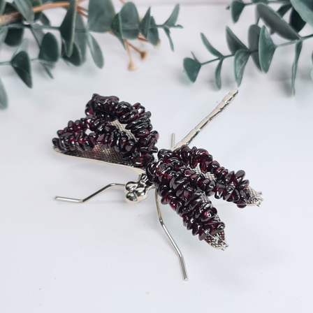 Gemstone Dragonfly - Garnet
