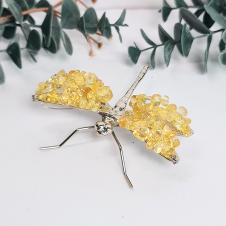 Gemstone Dragonfly - Citrine