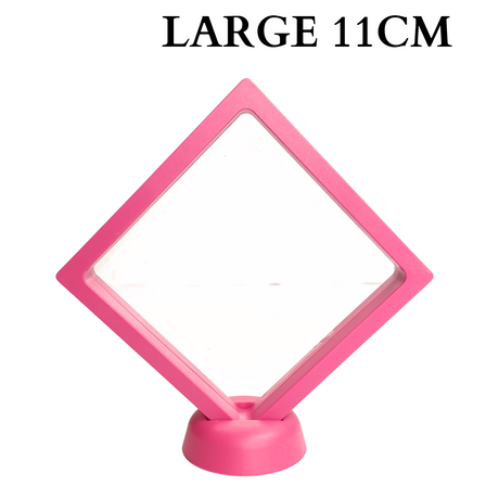 11cm Large Square Floating Display Stand - Dark Pink