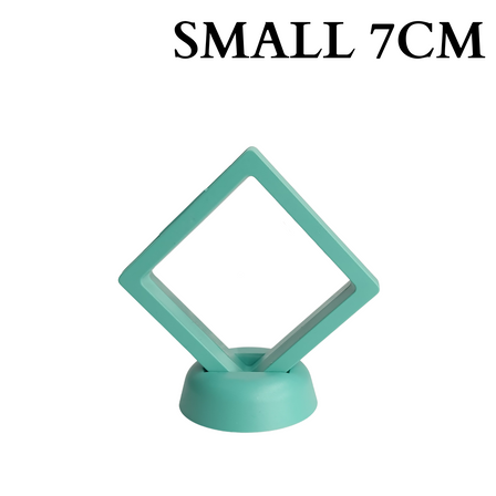 7cm Small Square Floating Display Stand - Turquoise
