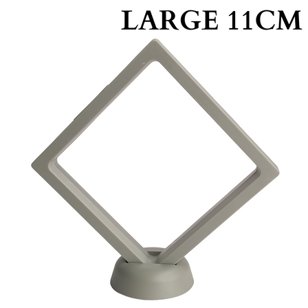 11cm Large Square Floating Display Stand - Grey