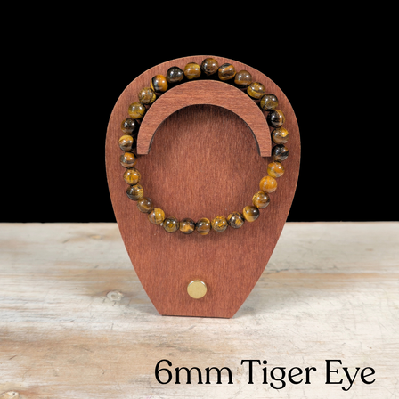 6mm Tiger Eye Gemstone Bracelet