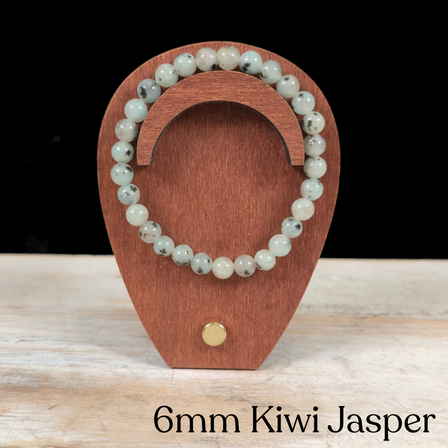 6mm Kiwi Jasper Gemstone Bracelet