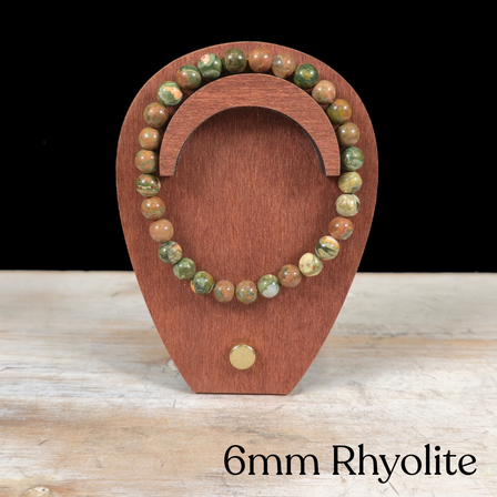 6mm Rhyolite Gemstone Bracelet