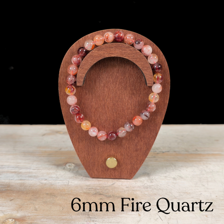 6mm Fire Quartz Gemstone Bracelet