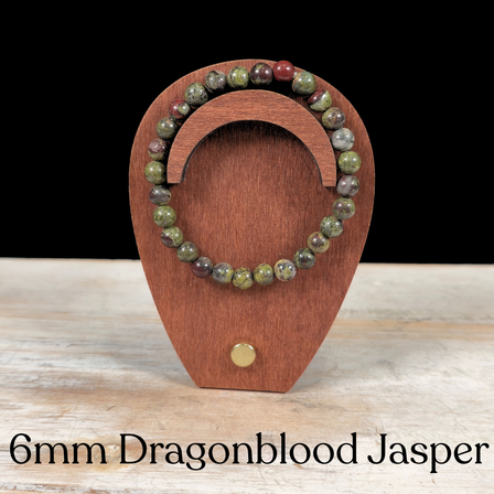 6mm Dragonblood Jasper Gemstone Bracelet