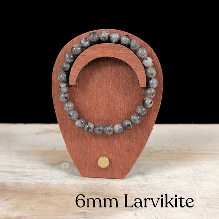 6mm Larvikite Gemstone Bracelet