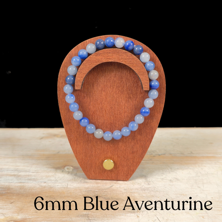 6mm Blue Aventurine Gemstone Bracelet