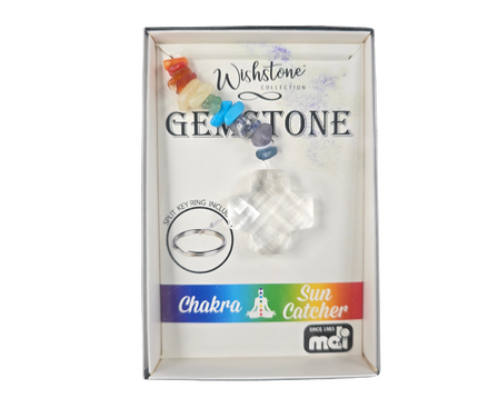 Chakra Gemstone Suncatcher  - Cross