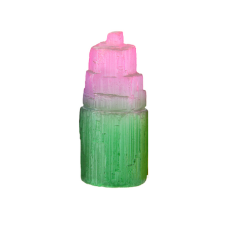 8cm-10cm Aura Coated Selenite Tower - Pink/Green