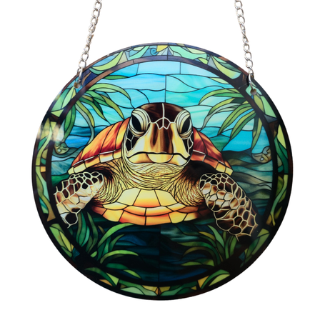 15cm Acrylic Suncatcher - Turtle