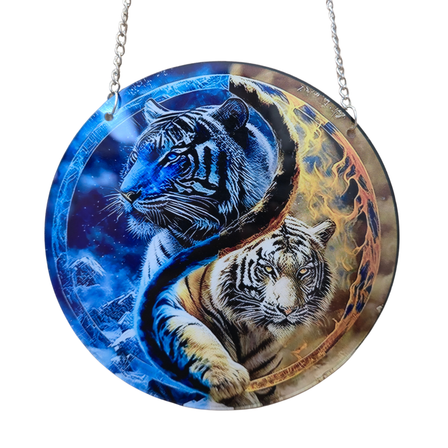 15cm Acrylic Suncatcher - Tiger Ying Yang