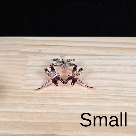 Small Rose Gold Dragonfly Metal Sphere Stand