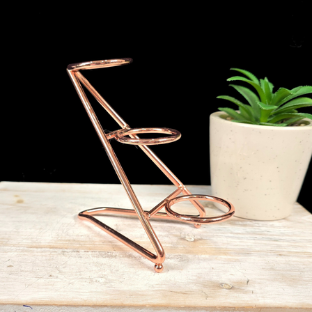 Rose Gold 3 Sphere Tiered Metal Stand