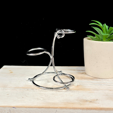 Silver 3 Sphere Metal Stand