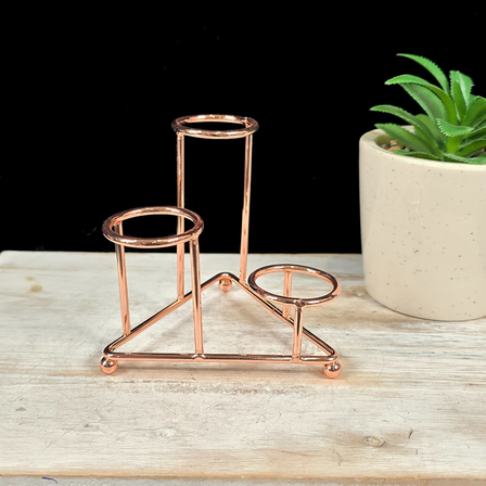 Rose Gold 3 Step Sphere Metal Stand