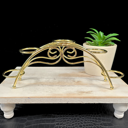 Gold 5 Sphere Arch Metal Stand