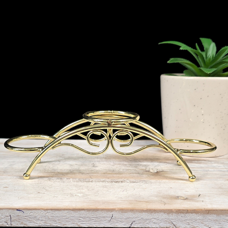 Gold 3 Sphere Arch Metal Stand