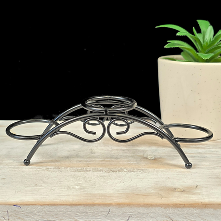 Black 3 Sphere Arch Metal Stand