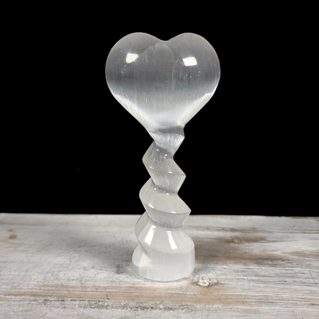 Selenite Heart Spiral 