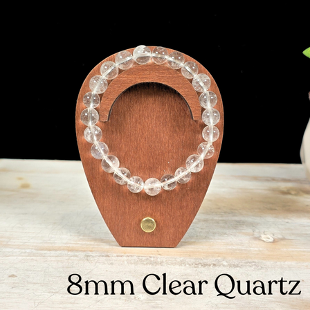 8mm Clear Quartz Gemstone Bracelet