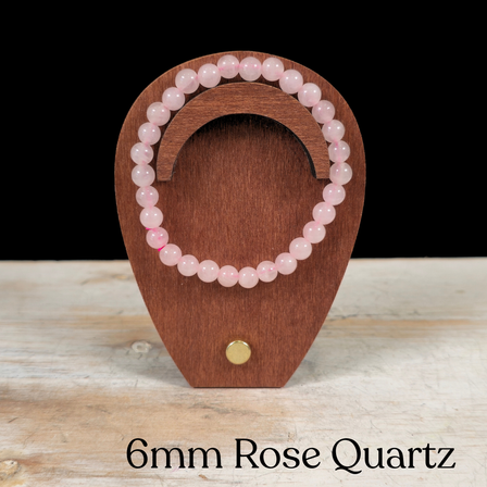 6mm Rose Quartz Gemstone Bracelet