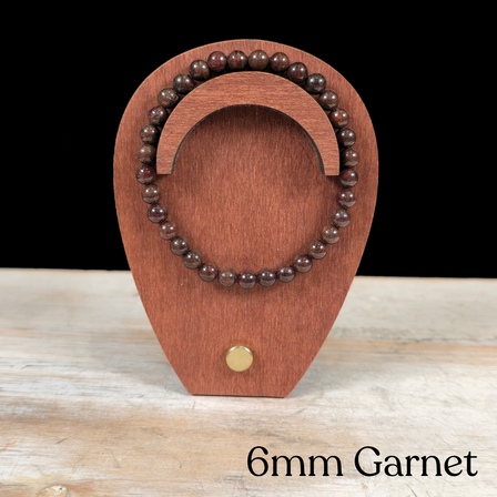 6mm Garnet Gemstone Bracelet