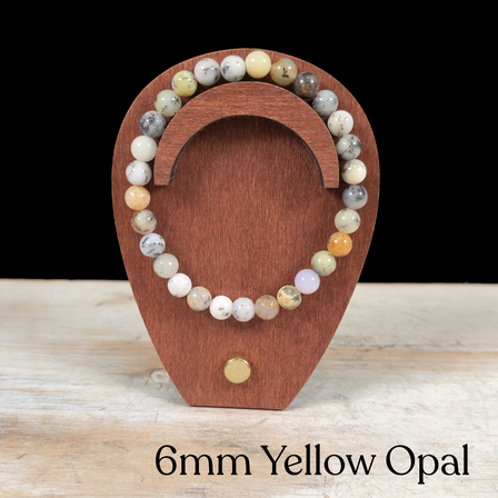 6mm Yellow Opal Gemstone Bracelet