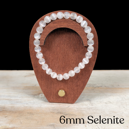6mm Selenite Gemstone Bracelet