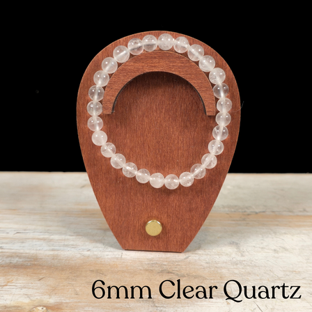6mm Clear Quartz Gemstone Bracelet