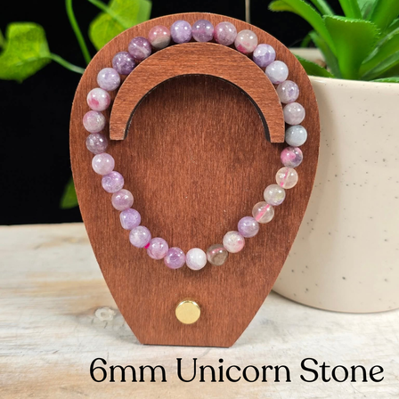 6mm Unicorn Stone Gemstone Bracelet