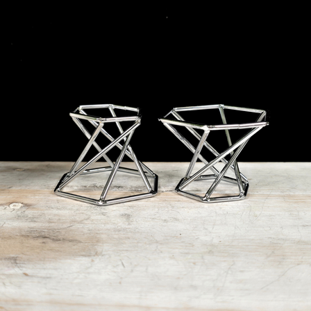 Silver Metal Sphere Stand